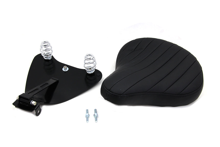 HARLEY Black Leather Solo Seat with Mount Kit fits 2010-UP XL,