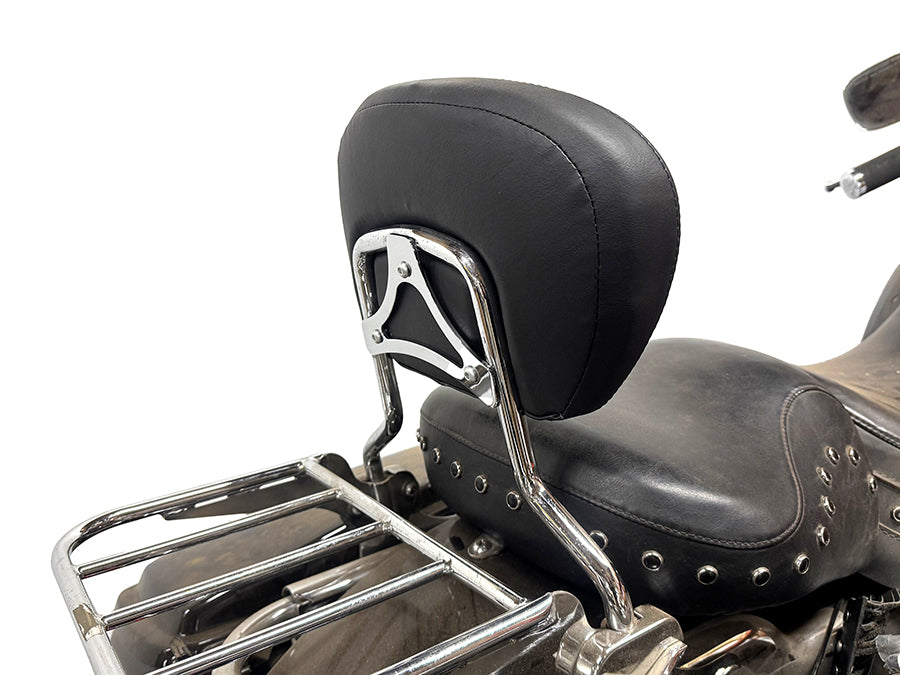 HARLEY OE Sozius-Rückenlehnenpolster, Schwarz, passend für 2018-UP FLST, mit kurzer oder Standardhöhe