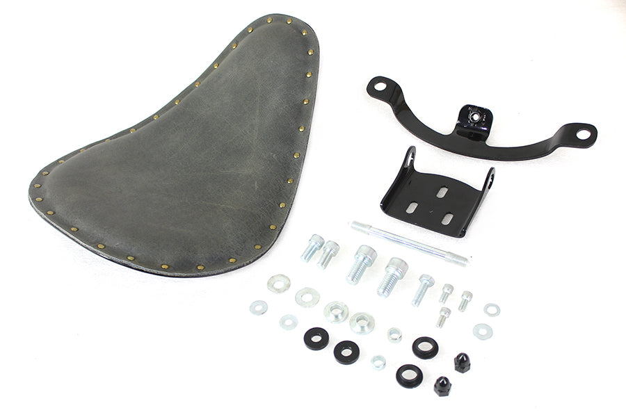 HARLEY Solid Mount Bates Spring Saddle Solo Seat Kit fits 2010-UP XL,