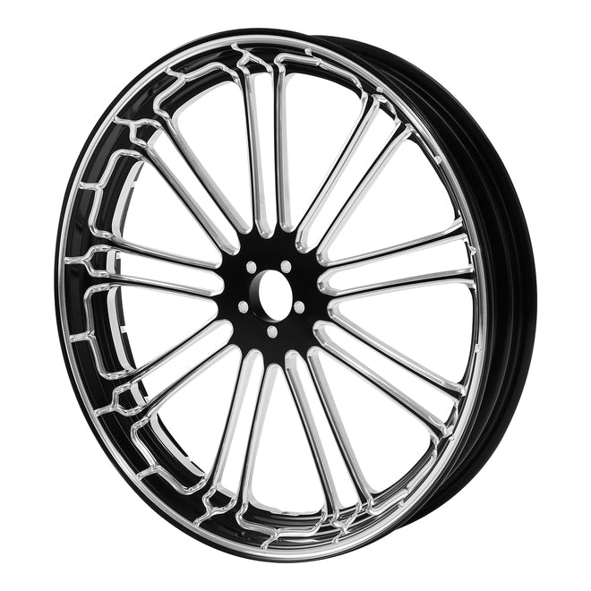 Custom Chrome HARLEY 9 SPOT BLACK ANODIZED 18" X 3.50" FRONT WHEEL NON ABS