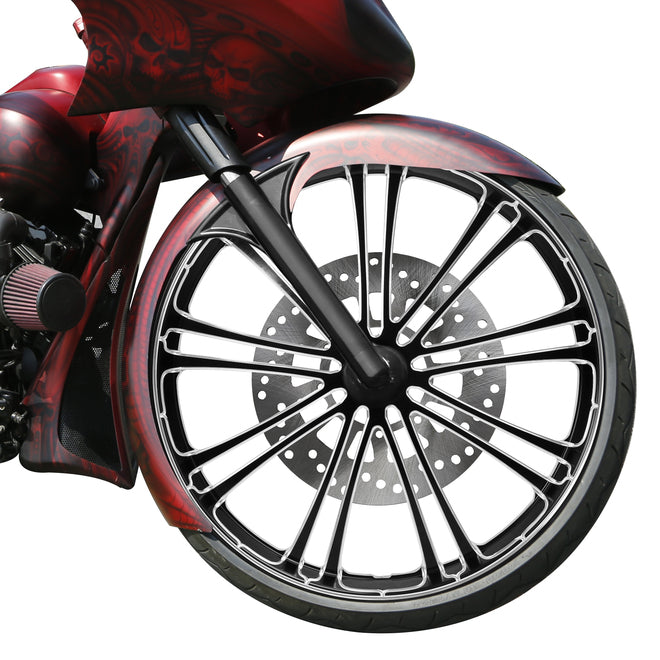 Custom Chrome HARLEY 9 SPOT BLACK ANODIZED 30" X 3.50" FRONT WHEEL NON ABS