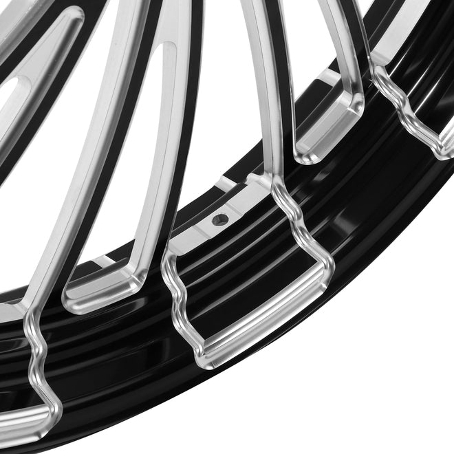 Custom Chrome HARLEY TWISTER BLACK ANODIZED 21" X 3.50" FRONT WHEEL NON ABS