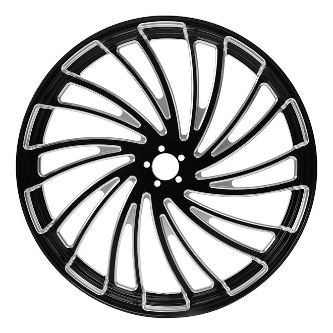 Custom Chrome HARLEY TWISTER BLACK ANODIZED 23" X 3.50" FRONT WHEEL NON ABS