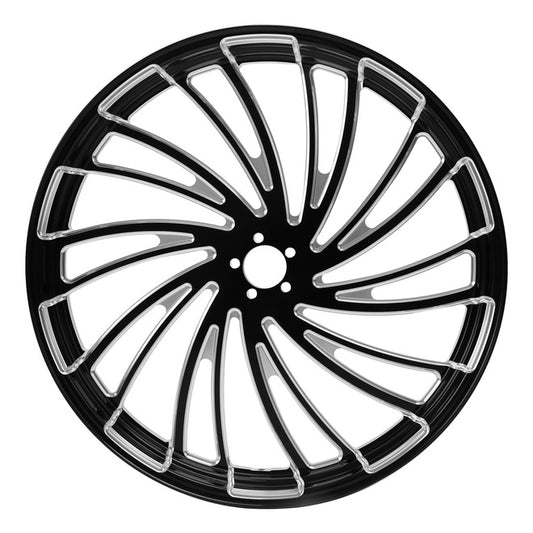 Custom Chrome HARLEY TWISTER BLACK ANODIZED 23" X 3.50" FRONT WHEEL NON ABS