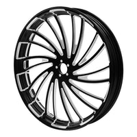 Custom Chrome HARLEY TWISTER BLACK ANODIZED 23" X 3.50" FRONT WHEEL NON ABS