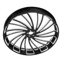 Custom Chrome HARLEY TWISTER BLACK ANODIZED 23" X 3.50" FRONT WHEEL NON ABS