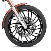 Custom Chrome HARLEY TWISTER BLACK ANODIZED 23" X 3.50" FRONT WHEEL NON ABS