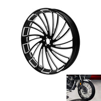 Custom Chrome HARLEY TWISTER BLACK ANODIZED 23" X 3.50" FRONT WHEEL NON ABS