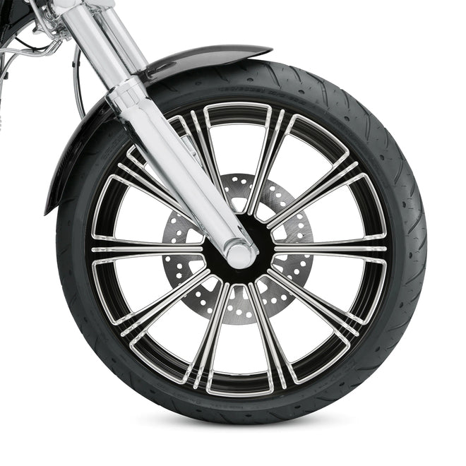 Custom Chrome HARLEY FLASH BLACK ANODIZED 21" X 3.50" FRONT WHEEL NON ABS