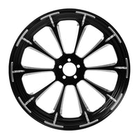 Custom Chrome HARLEY BLACK DALIA BLACK ANODIZED 18" X 3.5" FRONT WHEEL NON ABS