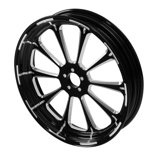 Custom Chrome HARLEY BLACK DALIA BLACK ANODIZED 18" X 3.5" FRONT WHEEL NON ABS