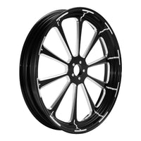 Custom Chrome HARLEY BLACK DALIA BLACK ANODIZED 21" X 3.5" FRONT WHEEL NON ABS