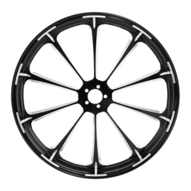 Custom Chrome HARLEY BLACK DALIA BLACK ANODIZED 23" X 3.5" FRONT WHEEL NON ABS