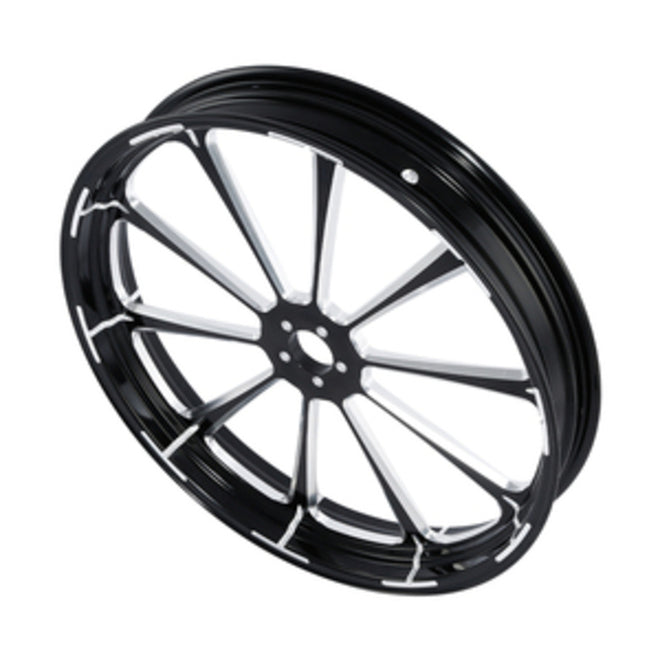 Custom Chrome HARLEY BLACK DALIA BLACK ANODIZED 23" X 3.5" FRONT WHEEL NON ABS