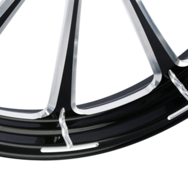 Custom Chrome HARLEY BLACK DALIA BLACK ANODIZED 23" X 3.5" FRONT WHEEL NON ABS