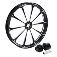 Custom Chrome HARLEY BLACK DALIA BLACK ANODIZED 30" X 3.5" FRONT WHEEL NON ABS