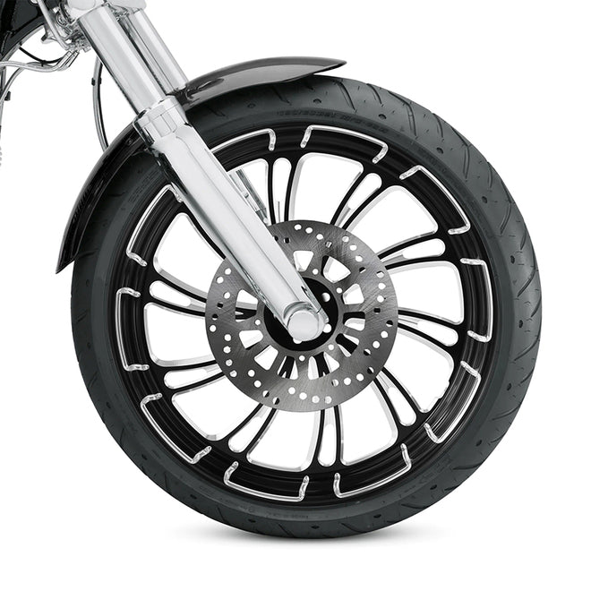 Custom Chrome HARLEY THE DUKE BLACK ANODIZED 21" X 3.5" FRONT WHEEL NON ABS