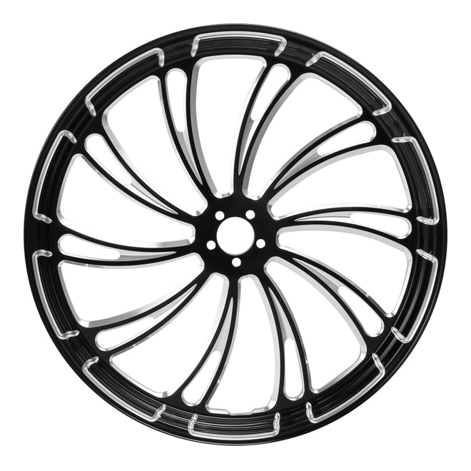 Custom Chrome HARLEY THE DUKE BLACK ANODIZED 23" X 3.5" FRONT WHEEL NON ABS