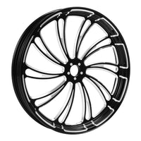 Custom Chrome HARLEY THE DUKE BLACK ANODIZED 23" X 3.5" FRONT WHEEL NON ABS