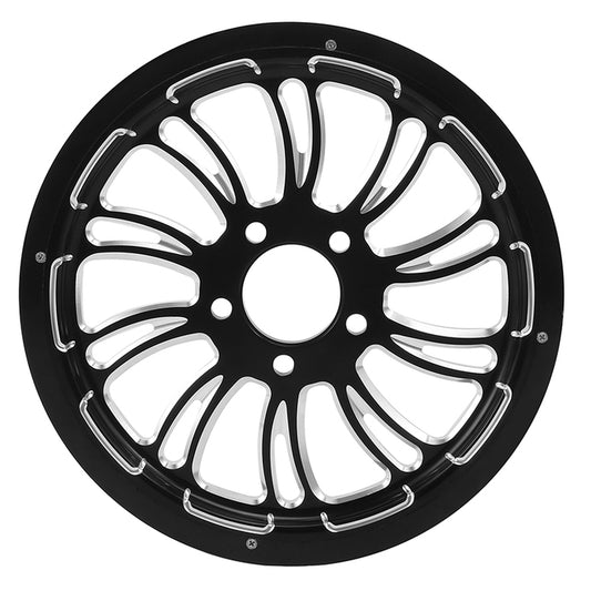 Custom Chrome HARLEY THE DUKE BLACK ANODIZED T68*25" PULLEY NON ABS