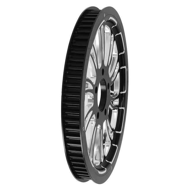 Custom Chrome HARLEY THE DUKE BLACK ANODIZED T68*25" PULLEY NON ABS