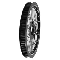 Custom Chrome HARLEY THE DUKE BLACK ANODIZED T68*25" PULLEY NON ABS