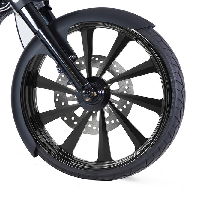 Custom Chrome HARLEY THE OMEN BLACK ANODIZED 26" X 3.5" FRONT WHEEL NON ABS