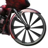 Custom Chrome HARLEY THE OMEN BLACK ANODIZED 30" X 3.5" FRONT WHEEL NON ABS