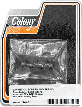 HARLEY COLONY MACHINE TAPPET OIL SCREEN/SPRING BIG TWIN 70-99  2146-2