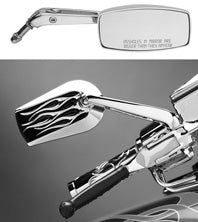 Custom Chrome HARLEY INFERNO  ASSHOLES  MIRROR SET