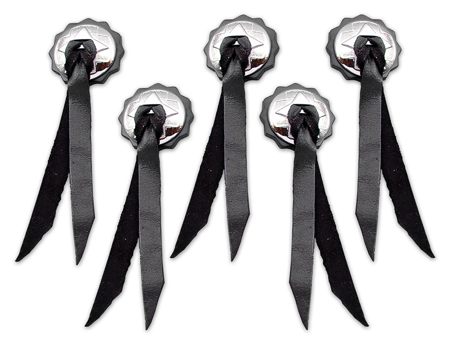 HARLEY Schwarze Leder-Satteltaschen-Conchos Passend für 0- Alle Modelle