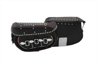 HARLEY Satteltaschen-Set mit orangefarbenem Zierstreifen, passend für FXST ab Baujahr 1984, FLST ab Baujahr 1986, FL 1958-1984,