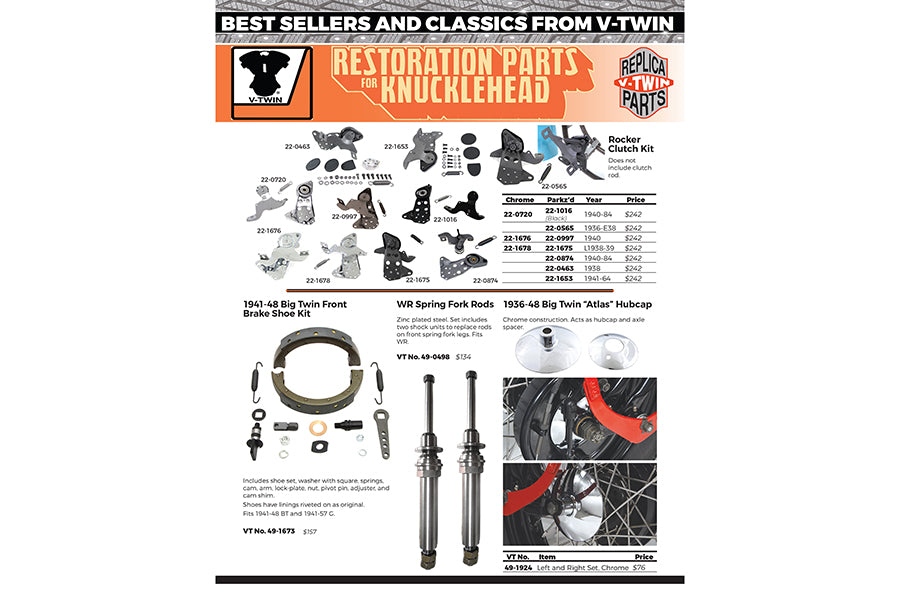 HARLEY VTWIN MFG Restaurations-Teile für Knucklehead Passend für 0- Alle, Modelle