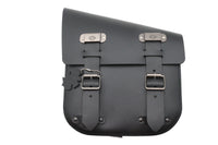 HARLEY Black Leather Two Buckle Saddlebag Fits 2000-UP FLST,   2000-UP FXST,