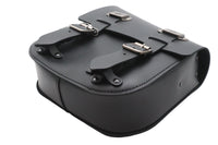 HARLEY Black Leather Two Buckle Saddlebag Fits 2000-UP FLST,   2000-UP FXST,