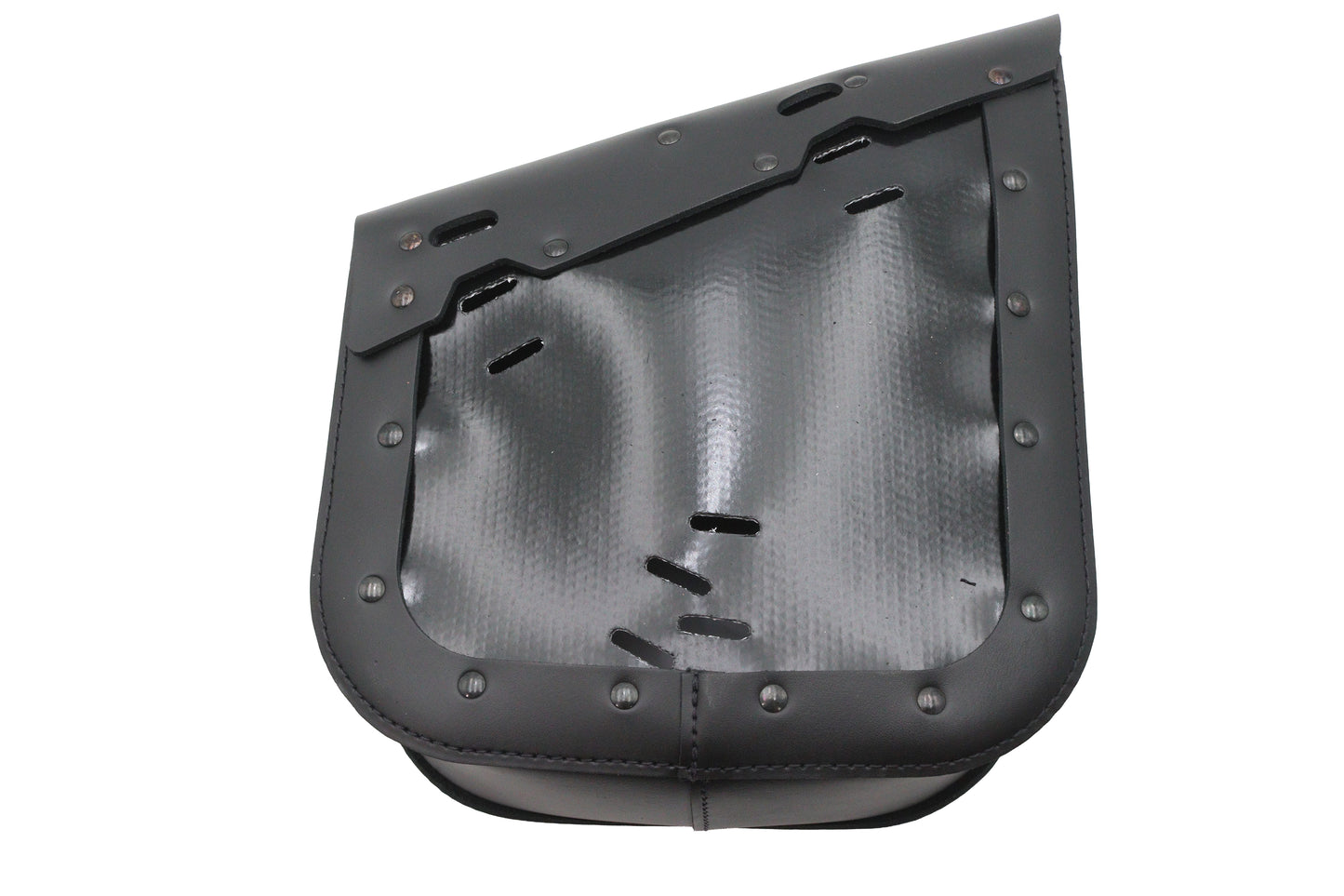 HARLEY Black Leather Two Buckle Saddlebag Fits 2000-UP FLST,   2000-UP FXST,