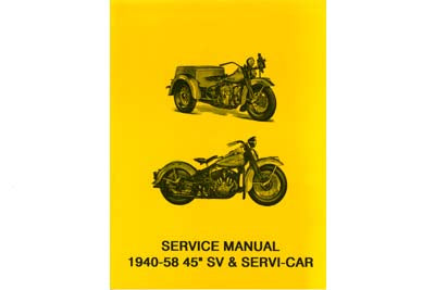 HARLEY 45 WL Solo Wartungshandbuch Passend für 1940-1952 WL, 1940-1958 G,