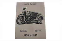 HARLEY Servi-Car Parts Book fits 1958-1973 G,