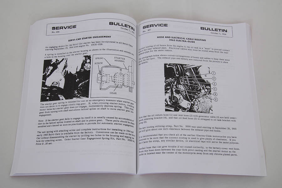 HARLEY Factory Service Bulletin for 1957-1969 Big Twins fits 1957-1969 FL,