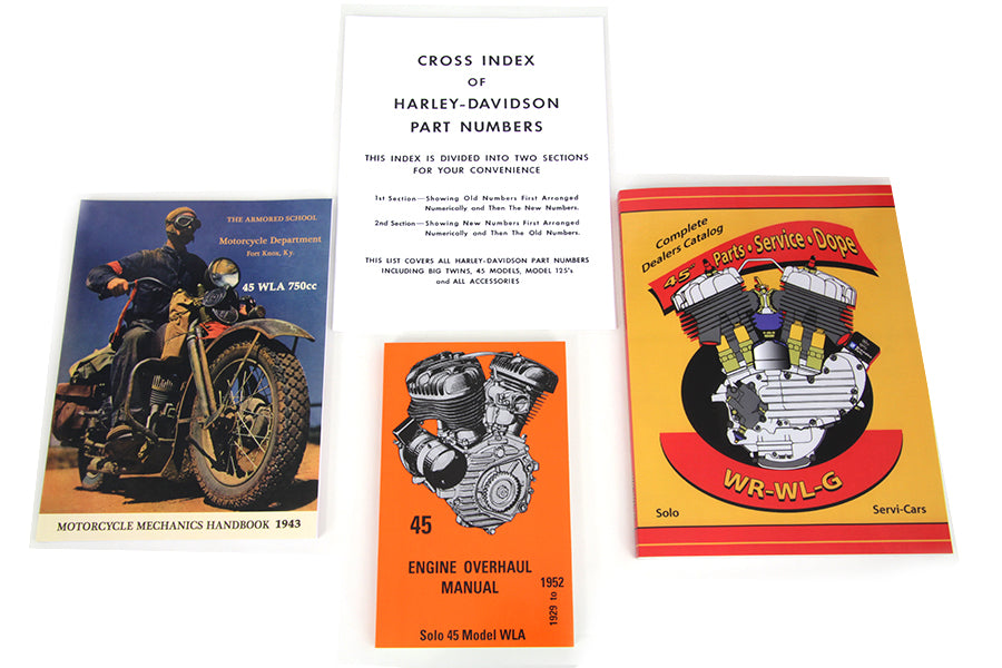 HARLEY 45 Handbuchsatz passend für 1936-1952 W,