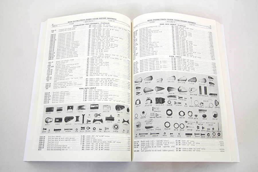 HARLEY 1930-1940 Big Twin Ersatzteilkatalog Passend für 1930-1936 VL, 1936-1940 EL, 1936-1940 UL, 1936