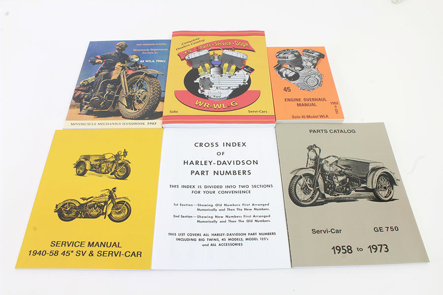 HARLEY 45 WL-G Handbuch-Set Passend für 1940-1958 G, 1936-1952 W, 1929-1952 WL, 1941-1944 WLA,