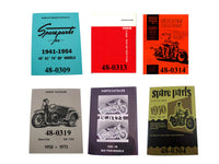 HARLEY Werks-Ersatzteilbuch-Set, passend für 1936-1952 EL, 1936-1952 W, 1936-1973 G, 1941-1968 FL,