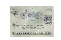 HARLEY Ersatzteilkatalog für 1909-1932 V-Twins Passend für 1909-1932 , V-Twins