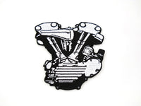 HARLEY Schwarz-Weiße Knucklehead-Motor-Aufnäher Passend für 0- Alle,