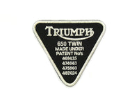 HARLEY Patent Tag Patches Fits 0-  All,