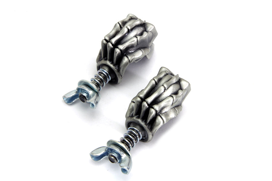 HARLEY Skull with Skeleton Hand License Plate Topper Set fits 0-  All, models