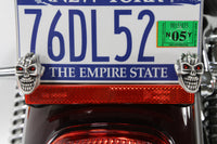 HARLEY Skull with Skeleton Hand License Plate Topper Set fits 0-  All, models