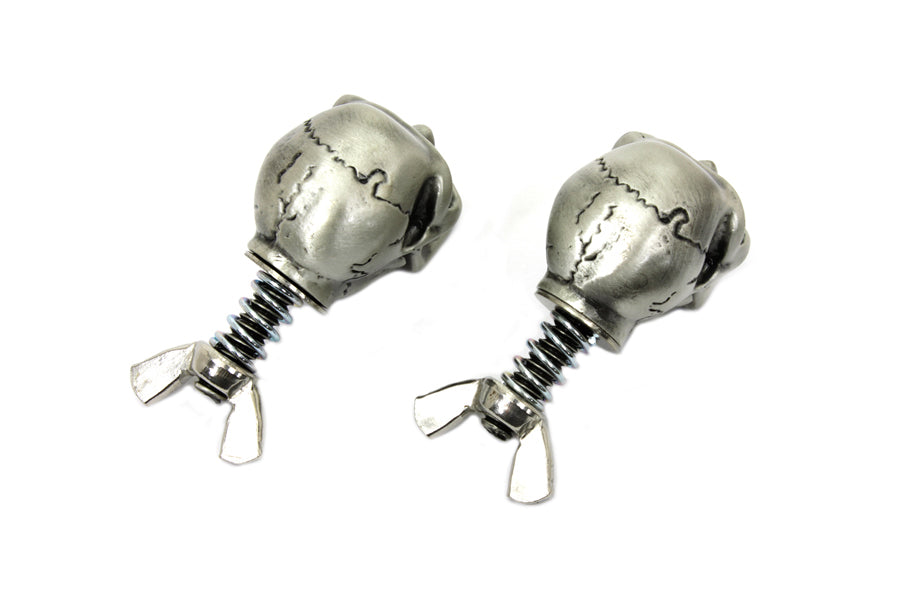 HARLEY Silver Skull License Plate Bolt Set fits 0-  Custom, application