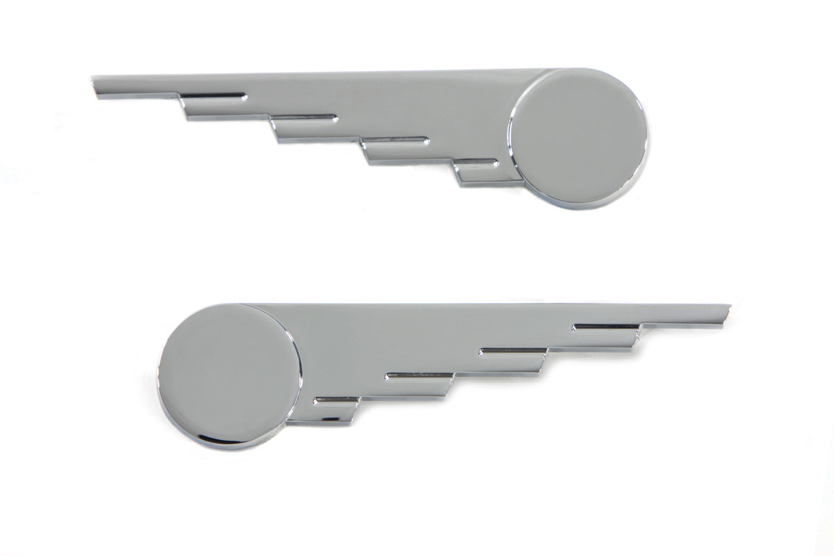 HARLEY Chrom "Speed Wing" Emblem-Set passend für FL-Modelle von 1941-1957,